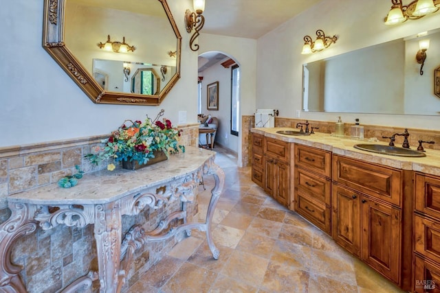 bathroom featuring vanity