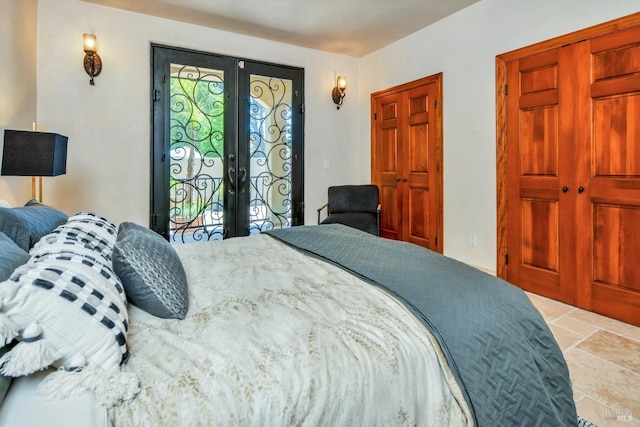 bedroom with french doors