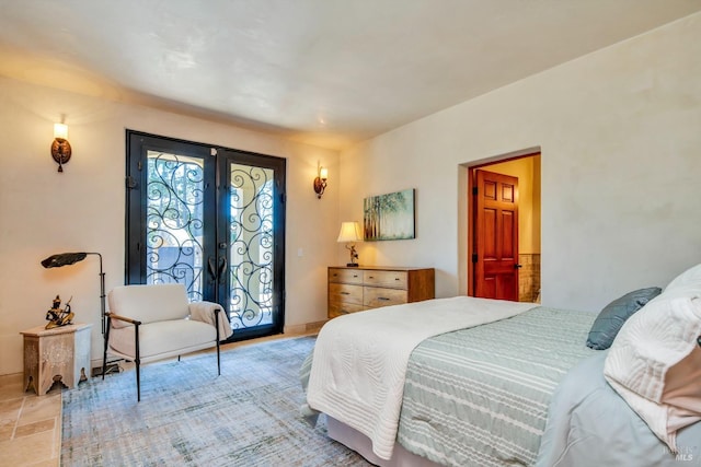 bedroom with french doors