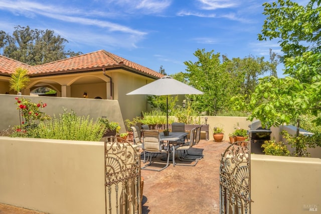 view of patio / terrace with grilling area