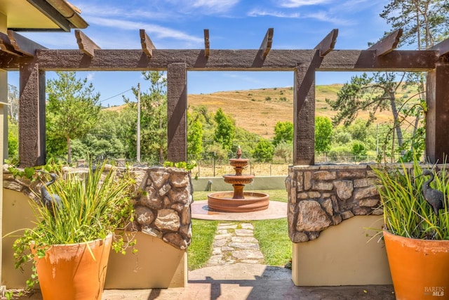 view of patio / terrace with a pergola