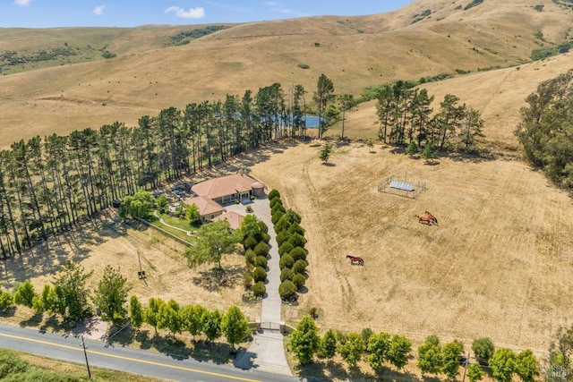 drone / aerial view featuring a rural view