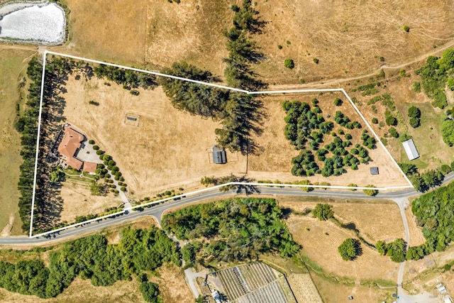 bird's eye view featuring a rural view