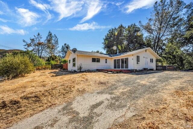 view of rear view of property