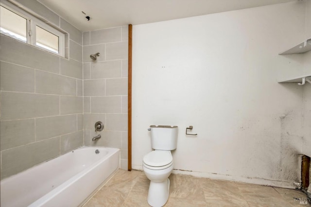 full bath featuring shower / bath combination and toilet