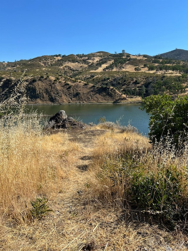 view of water feature with a mountain view