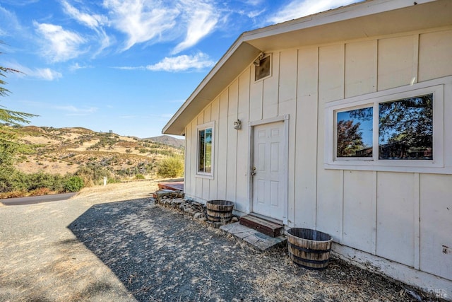 view of side of home with board and batten siding