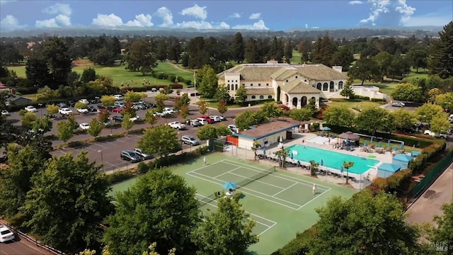 birds eye view of property