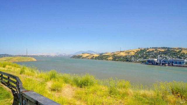 view of water feature featuring a mountain view