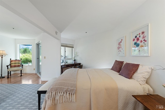 bedroom featuring wood-type flooring
