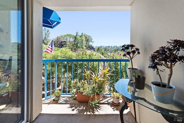 view of balcony