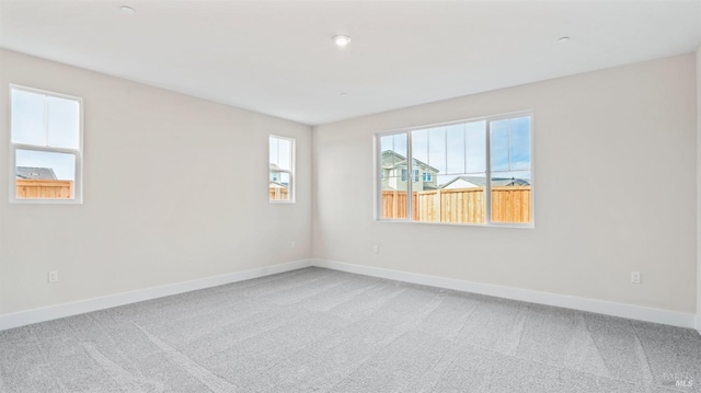 view of carpeted spare room