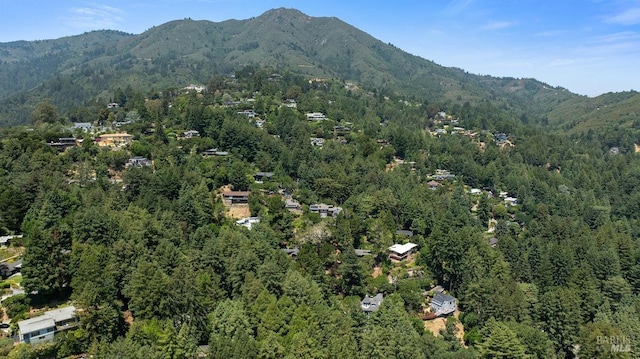 bird's eye view featuring a mountain view