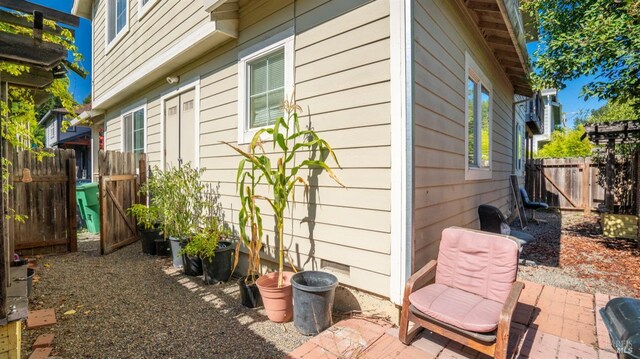 view of home's exterior featuring a patio area