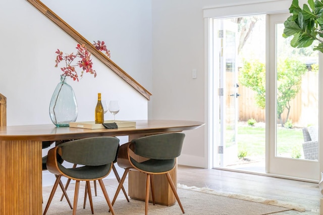 interior space featuring light hardwood / wood-style flooring