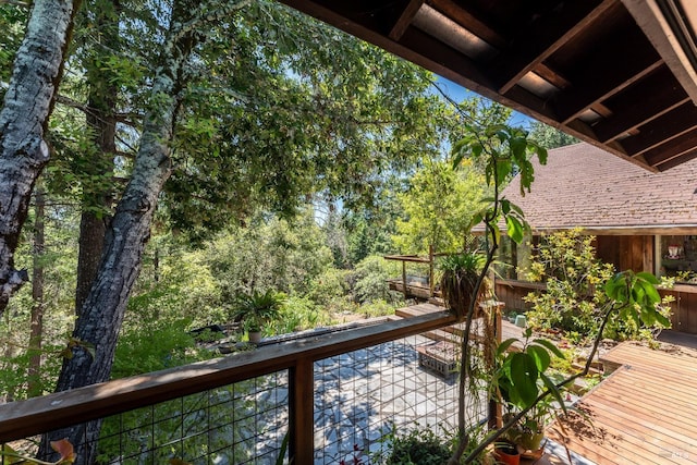 view of wooden deck