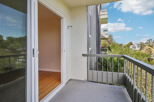 view of balcony