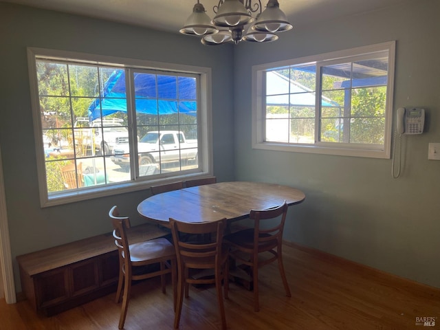 2141 W Lincoln Ave, Napa, CA 94558 - dining room with a chandelier and wood finished floors