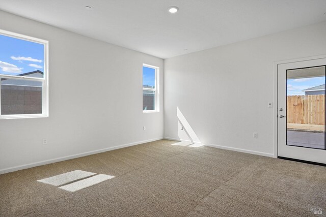 view of carpeted empty room