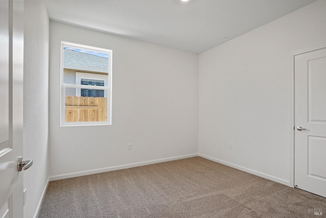 view of carpeted spare room