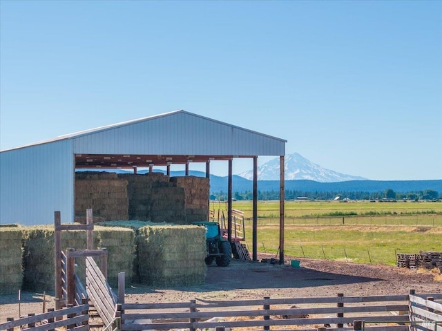 property view of mountains featuring a rural view