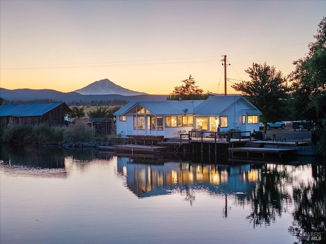 property view of water with a mountain view