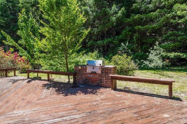 18751 Appian Way, Navarro, CA 95463 - wooden deck with area for grilling