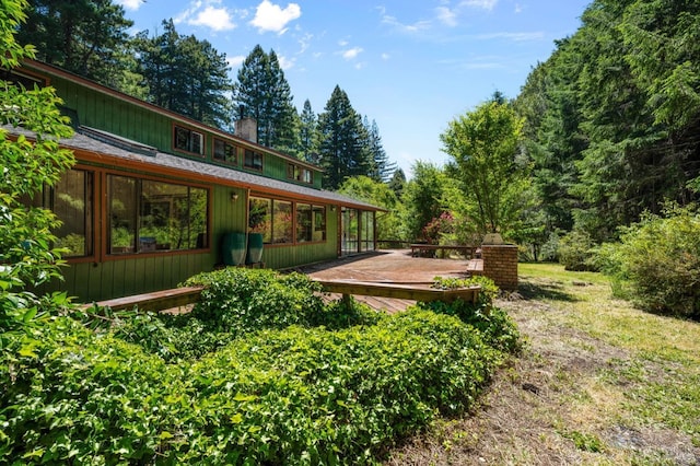 18751 Appian Way, Navarro, CA 95463 - view of yard with a wooden deck