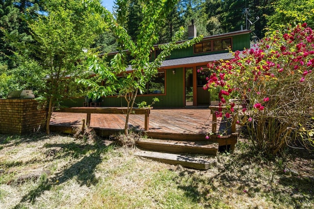 view of wooden deck