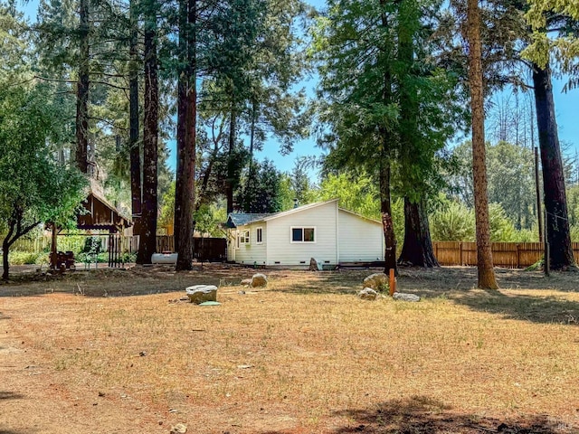 view of yard with a gazebo