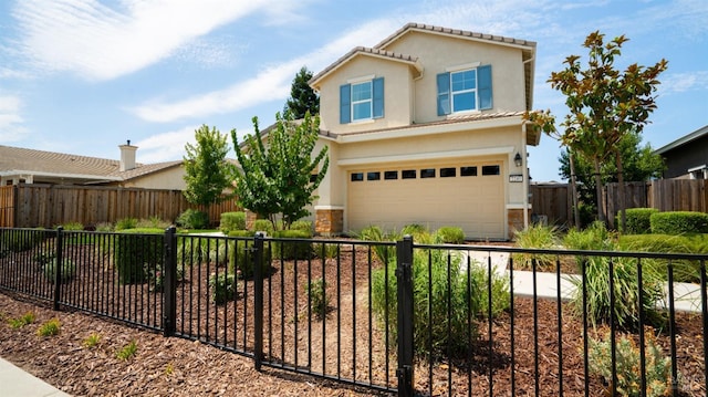 view of front of house featuring a garage