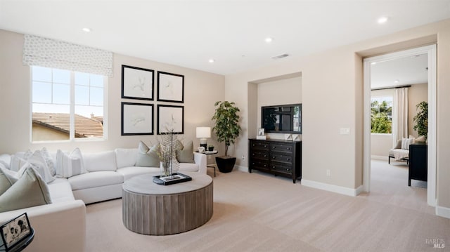 view of carpeted living room