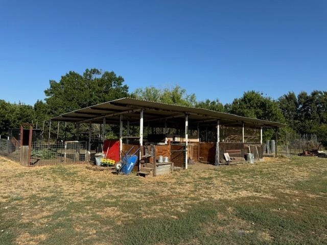 view of horse barn