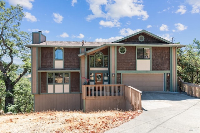 view of front of home featuring a garage