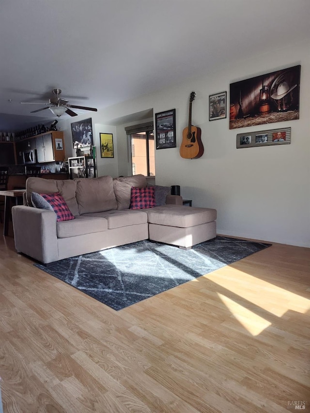 1142 Pear Tree Ln, Napa, CA 94558 - living room featuring wood finished floors and ceiling fan