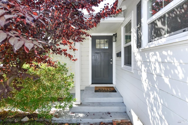 view of doorway to property