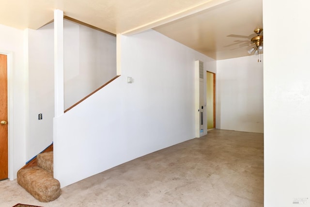 spare room featuring ceiling fan