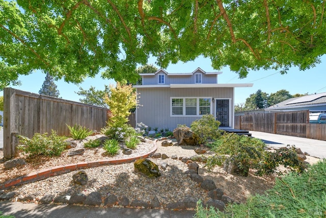 view of front of home with a patio