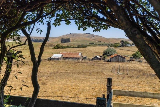 property view of mountains with a rural view