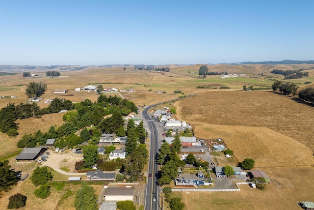 bird's eye view with a rural view