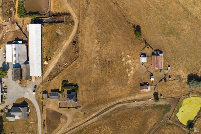 aerial view featuring a rural view
