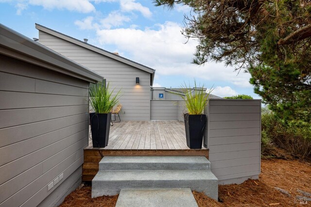 view of wooden deck