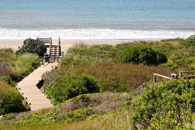 property view of water with a view of the beach