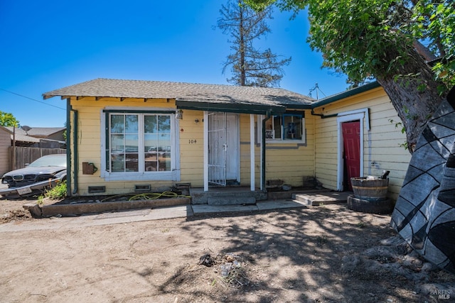 view of bungalow