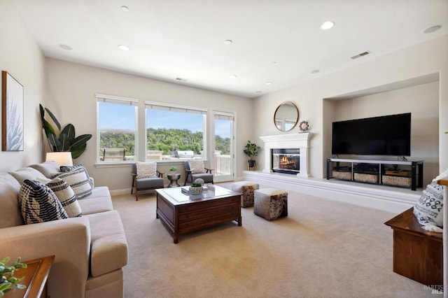 view of carpeted living room