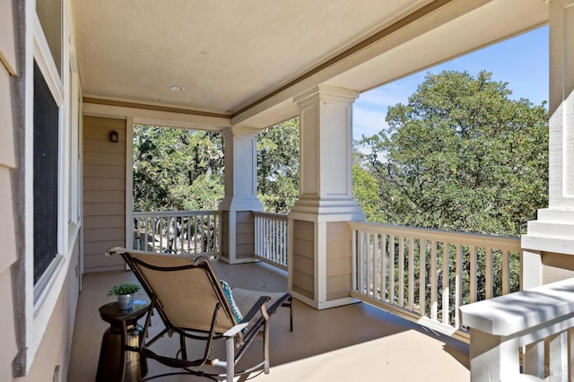 balcony with covered porch