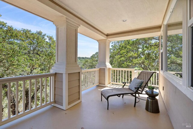 view of balcony