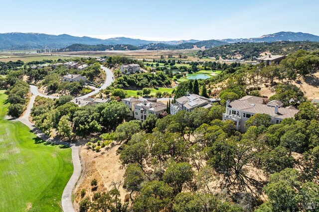 aerial view featuring a mountain view