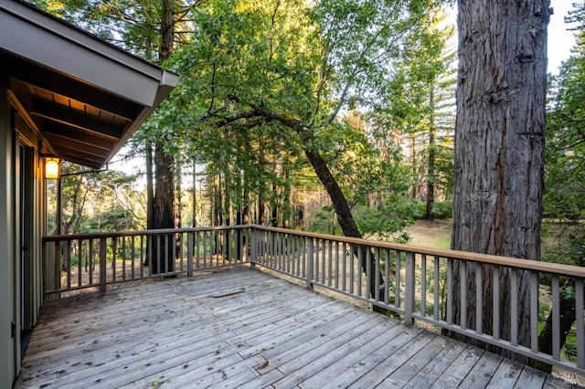 view of wooden deck