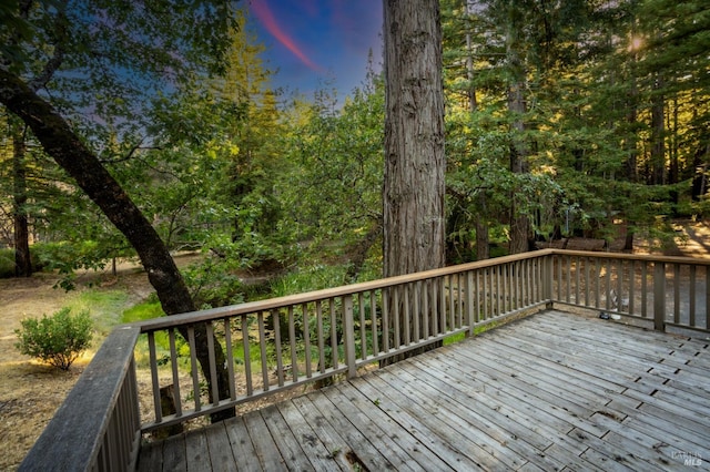 view of deck at dusk